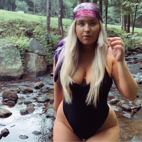 Floral Silk Scarf in Purple and Pink - Picture 4 of 4